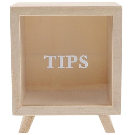 Træsparegris Uknuselig Træsparegris Sød Møntkrukke Kreativ Sparegris (14X12X8CM, som vist på billedet)