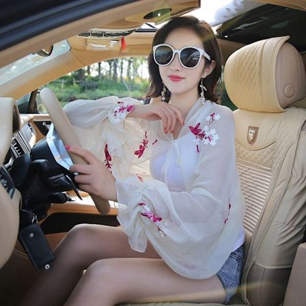 Chiffongscarf långärmad poncho FÄRG 7 FÄRG 7 Color 7