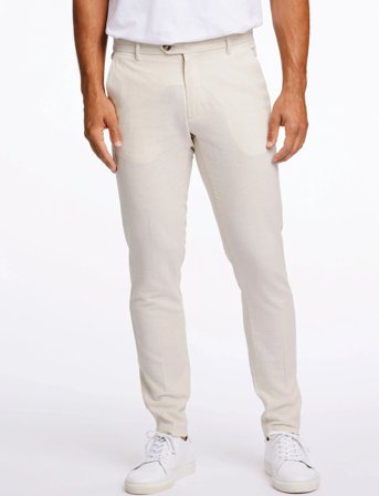 Lindbergh Linen Club Pants - Cream - L