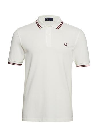 Twin Tipped Fp Shirt Polos Short-sleeved Hvit Fred Perry
