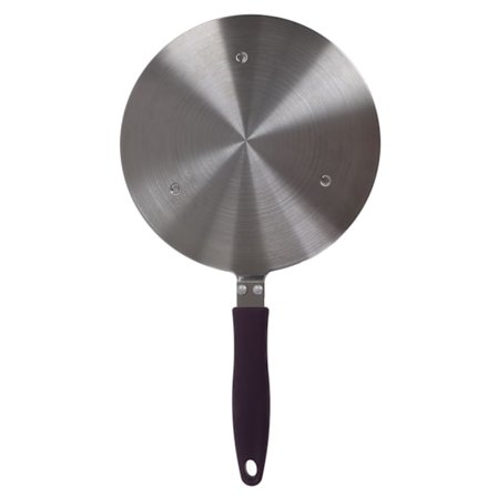 Induksjon Adapter Plate Rustfritt Stål Varmespreder med Lilla Håndtak Kjøkken Tilbehør for Jern Gryte Keramisk Gryte 19.5cm/7.68in