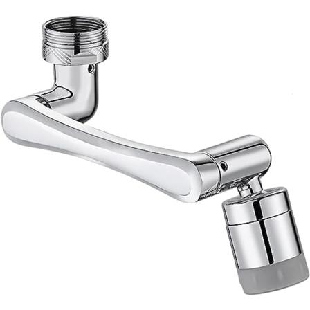 1440° Svingbar Kranlufter, Roterbar Kranlufterfeste med 2 Sprayfunksjoner, Multifunksjonell Roterende Kjøkkenkran Egnet for 20mm,22m