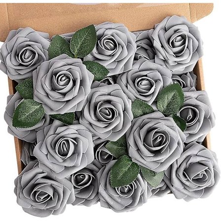 Kunstige Blush-roser, 25 stk. Kunstige blomster med stilke til DIY-bryllup, brudepigebuketter, midterstykker til fester