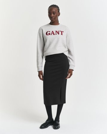 GANT Damen Bleistiftrock aus Jersey (M) Schwarz