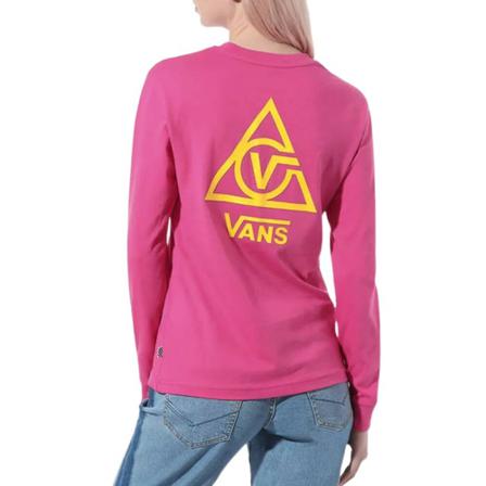 Vans, Koszulka Vans 66 Supply Tri Longsleeve Cabaret Vn 0A53Orzl 0 XS Różowy, Kobieta, Rozmiar: M