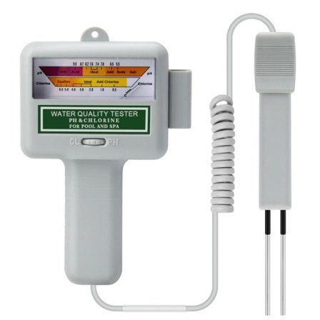 2-i-1 PH klor meter niveau tester pool vand kvalitet monitor håndholdt analysator
