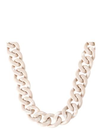 Madrid Necklace Accessories Jewellery Necklaces Chain Necklaces Beige By Jolima*Betinget Tilbud