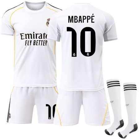 Real Madrid 2025/26 Hjemme Fotballdrakt for Barn - Kylian Mbappé Nr. 10