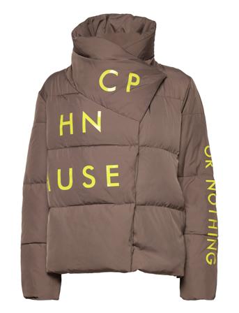Cmmicco-Jacket Vuorillinen Takki Topattu Takki Beige Copenhagen Muse