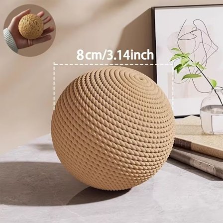 Ekstra stor Sisal Kat Legetøjsbold – Et super sjovt kattelegetøj.