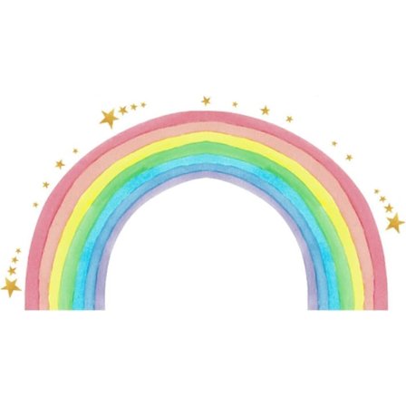 Suuret Sateenkaari Seinätarrat, Irrota ja Kiinnitä, 50,8 x 26,8 tuuman Sateenkaari Seinätarra, Söpö Seinäkoriste Tarra Lasten Makuuhuoneeseen, 