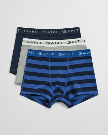 GANT Herren 3er-Pack Boxershorts mit Streifen (XXXL) Blau