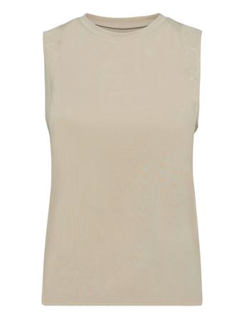 Kay Singlet T-shirts & Tops Sleeveless Beige Röhnisch*Betinget Tilbud