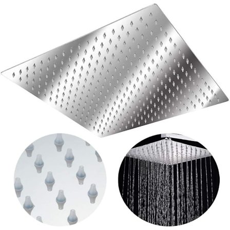 Dusjhode Regn Dusj Anti-kalk Dusjhode Regn Rustfritt Stål Dusjhode Overhead Dusj