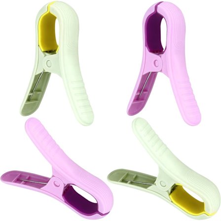 4 stk. Håndklædeklemmer til Solstole, Skridsikre Strandstol Håndklædeklemmer Tøjklemmer til Strandstole Hjem Terrasse Pool Bådtilbehør