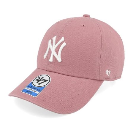 47 Brand - MLB Rosa unconstructed Keps - Kids New York Yankees MLB Clean Up Mauve Dad Cap @ Hatstore