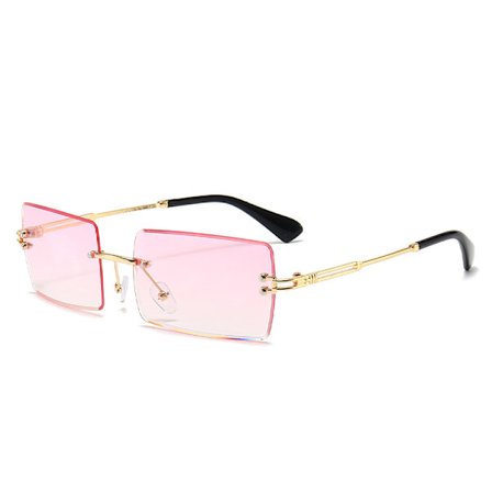 Kehyksettömät suorakulmaiset aurinkolasit, tyylikkäät, kauniit, mukavat, UV-suojatut kehyksettömät aurinkolasit naisille