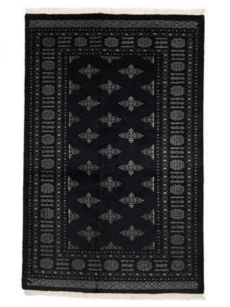 Dywan Pakistański Bucharski 2Ply 124X191 Czarny (Wełna, Pakistan )