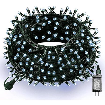 Ljusa 20 m 200 LED jouluvalot, joulukuusen valot kytke valkoinen 200 LEDiä