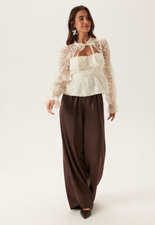 Chiara Forthi - Peplum Blouse - Offwhite - Kläder - - Bubbleroom