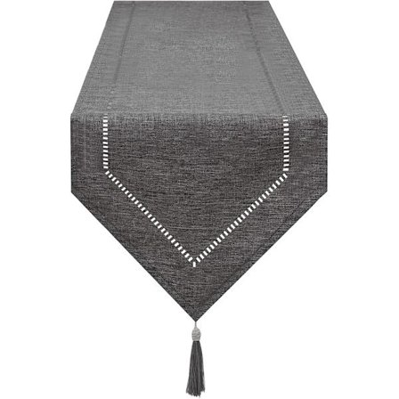 1 stk. grå linned bordsløber 32 x 180 cm, bordsløber af høj kvalitet