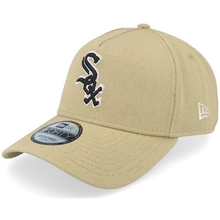 New Era - MLB Beige adjustable Cap - Chicago White Sox Canvas Logo Essentials Khaki A-frame Adjustable @ Hatstore