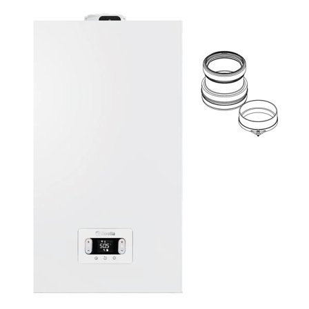 Caldaia a condensazione Beretta CIAO X 25C camera stagna 19 kW metano con kit scarico fumi sdoppiato