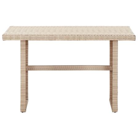 Vidaxl Trädgårdsbord Beige 110x60x67 Cm Konstrotting Beige