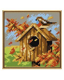 Broderikit Tavla Fågelhus – Höst