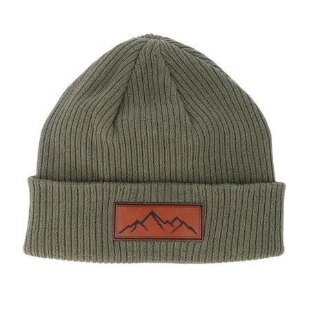 Wild Spirit - Svart cuff Beanie - Small Box Mountain Olive Green Organic Cuff @ Hatstore