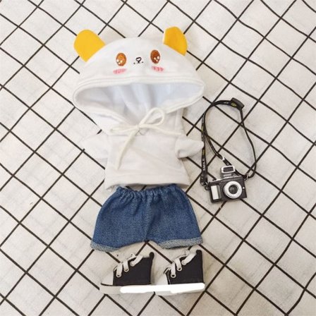 Dukkeklær Hettegensere Dukkeshorts 8 8