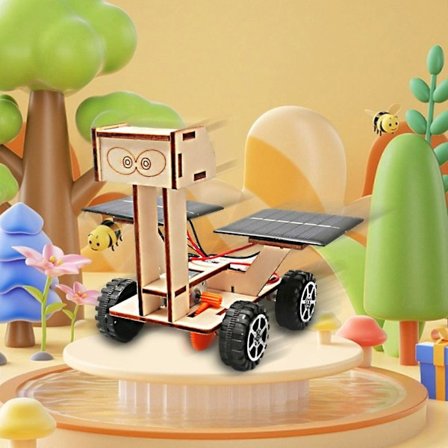 Solar Rover Teknik Liten Tillverkning Barns Vetenskapsexperiment För Att Lära Leksaker Till Grundskoleelever Diy[D]