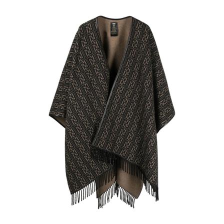 Fendi, Capes Bruin, Heren, Maat:ONE Size