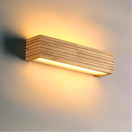 Led Lamp Oak Wall Lamp Solid Wood Mirror Wall Lamp Wall Lamp Bedroom Bathroom Warm Light