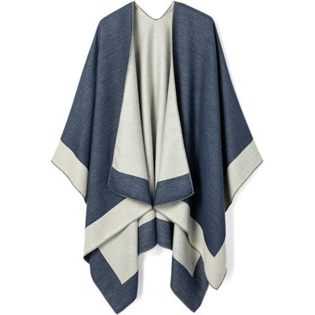 Dame Sjal Wrap Poncho Sjal Cape med Åpen Front for Kvinner, Cardigan Genser Teppe for Vår Høst Vinter
