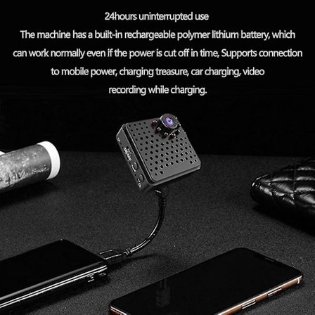 Mini-kamera Mini-kamera latauskaapelillä (musta)