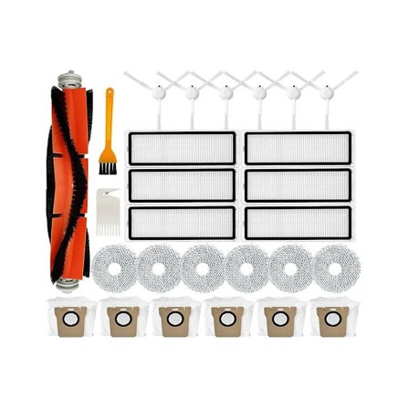 Reservedele til Xiaomi Robotstøvsuger X10+ / B101CN/ Dreame L10S Ultra / S10 Pro: Hovedsidebørste, HEPA-filter, Mop, Støvsugerpose