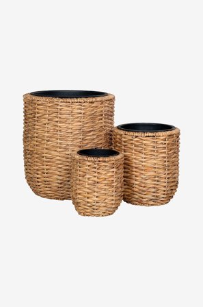 House Nordic - Istutusastia HANOI 3 kpl sarja - Ruskea - Ulkoruukut - - Homeroom