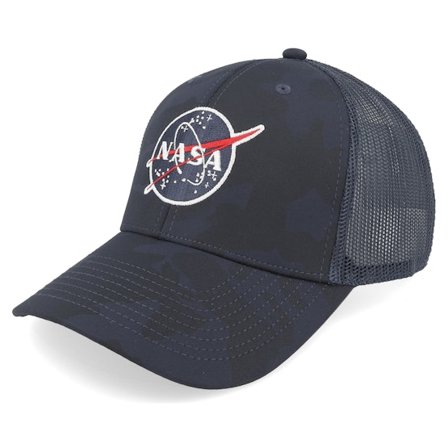 American Needle - Blu trucker Cappellino - NASA Back Range Camo Tech Navy Trucker @ Hatstore