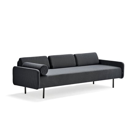 Sofa TRENDY, 3-personers, stof, antracitgrå