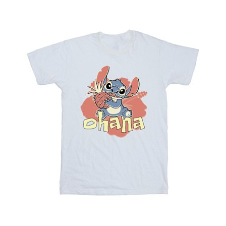 Disney Boys Lilo And Stitch Ohana Pineapple T-Shirt 5-6 år W