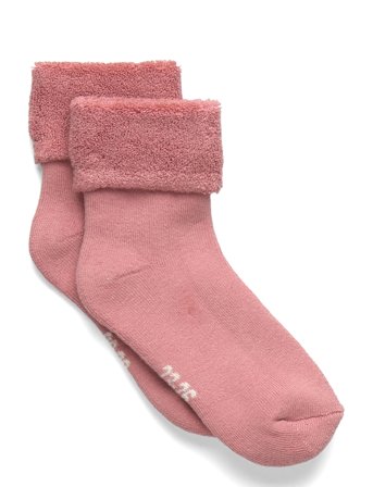 Minymo Cozy Velour Socks - Pink - 19