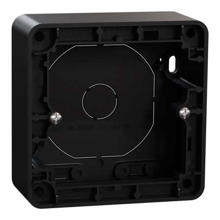 Elko EKO40022 RS Förhöjningsram svart, 35 mm 1-fack, Strömbrytare & vägguttag