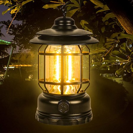 LED USB Ladattava Camping-lamppu Vintage Himmennettävä Lämmin Valkoinen