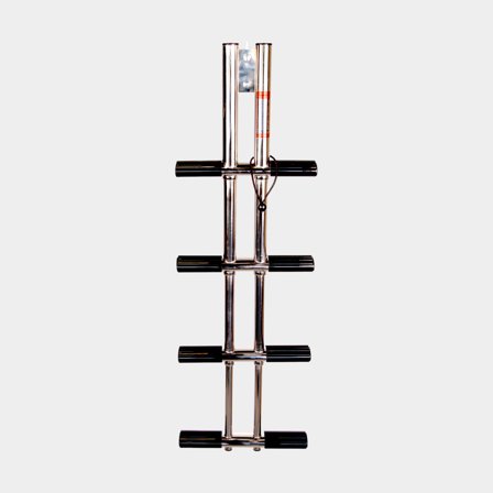 Telescopic dive ladder NOCK Quickstep, acid-resistant stainless steel, 4 steps, 104 cm, 33.8 cm, removable with quick release