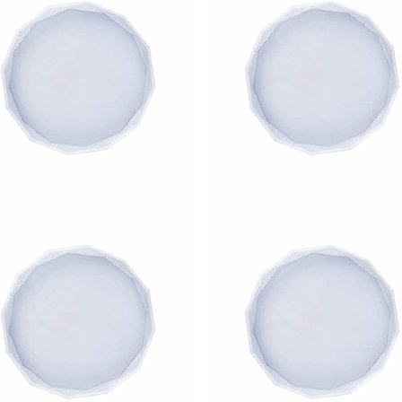 4 stk. Kosterform Resinstøpeform Runde Koppermatter Leire