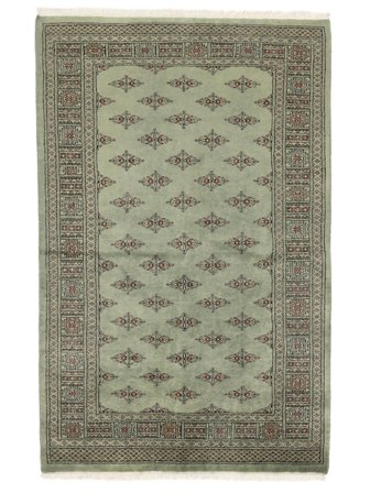 135X210 Tappeto Orientale Pakistan Bukara 3Ply Verde/Verde Scuro (Lana, Pakistan)