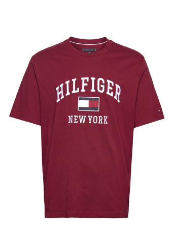 Modern Varsity Tee T-shirts Short-sleeved Rød Tommy Hilfiger