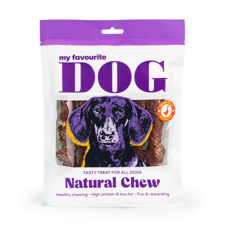 My favourite DOG - Twisted Rawhide Sticks XL - Duck 17 cm, 375 g, 8-pk. - Hund - Hundegodbiter & tyggebein - Tyggeruller & tyggepinner - ZOO.no