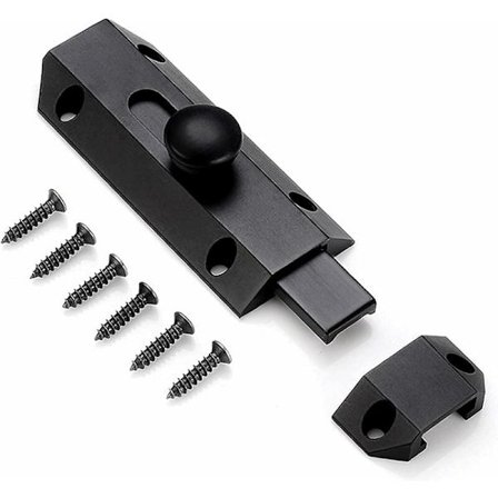 1 sikkerhedslåsegreb med ren tyk messing, kraftig portlås, sort